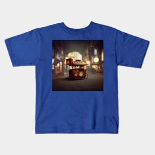 Steampunk Tokyo Ramen Cart Kids T-Shirt